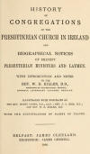 Title Page History Presbyterian Church in Ireland